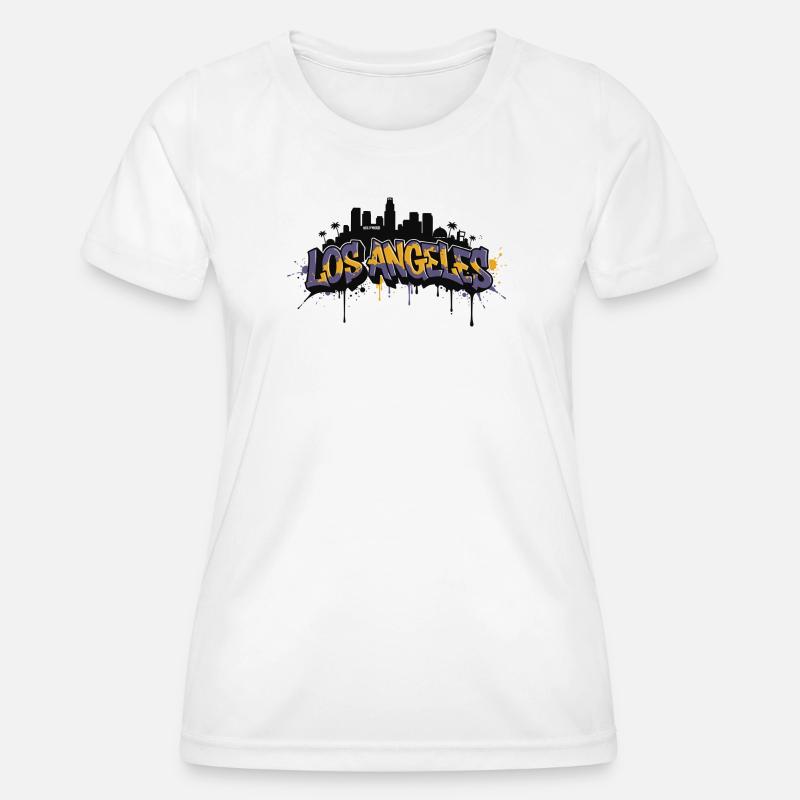 Los Angeles Graffiti Skyline - Women's Functional T-Shirt - white