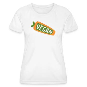 Chemise végane design végétal mignonne végétarien - T-shirt sport Femme - blanc - Devant - AI Model Female 172 dark (172cm)
