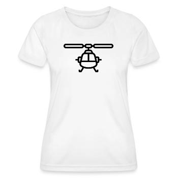 Hubschrauber - Frauen Funktions-T-Shirt - Weiß - Vorne - AI Model Female 172 dark (172cm)