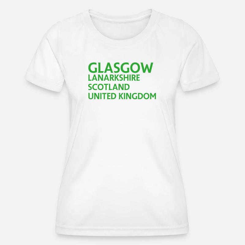 Glasgow – Scotland Textdesign - Women's Functional T-Shirt - white
