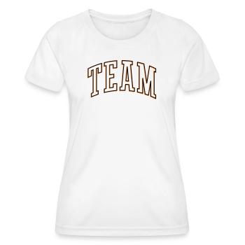 Aperçu de l’équipe - T-shirt sport Femme - blanc - Devant - AI Model Female 172 dark (172cm)