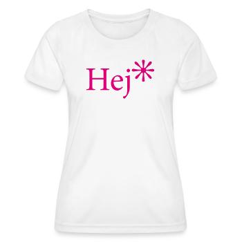 Hej – Swedish power - Women's Functional T-Shirt - white - Front - AI Model Female 172 dark (172cm)