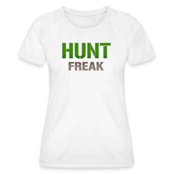 Typographie de la boule verte de Hunt Freak - T-shirt sport Femme - blanc - Devant - AI Model Female 172 dark (172cm)