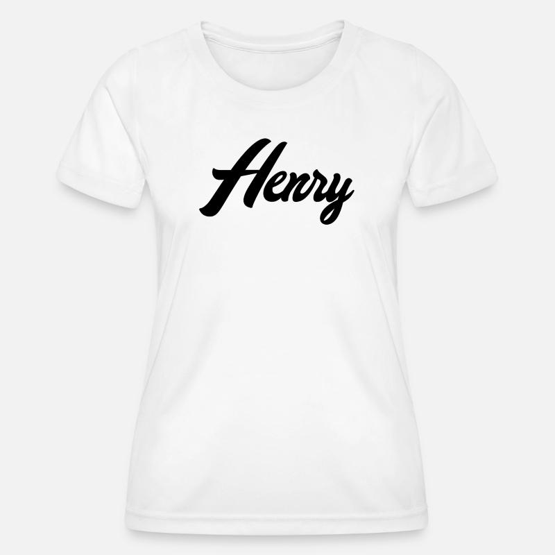 Henry Name Black - Women's Functional T-Shirt - white