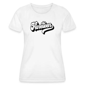 Dix-neuf 19e anniversaire garçons filles 19 ans - T-shirt sport Femme - blanc - Devant - AI Model Female 172 dark (172cm)