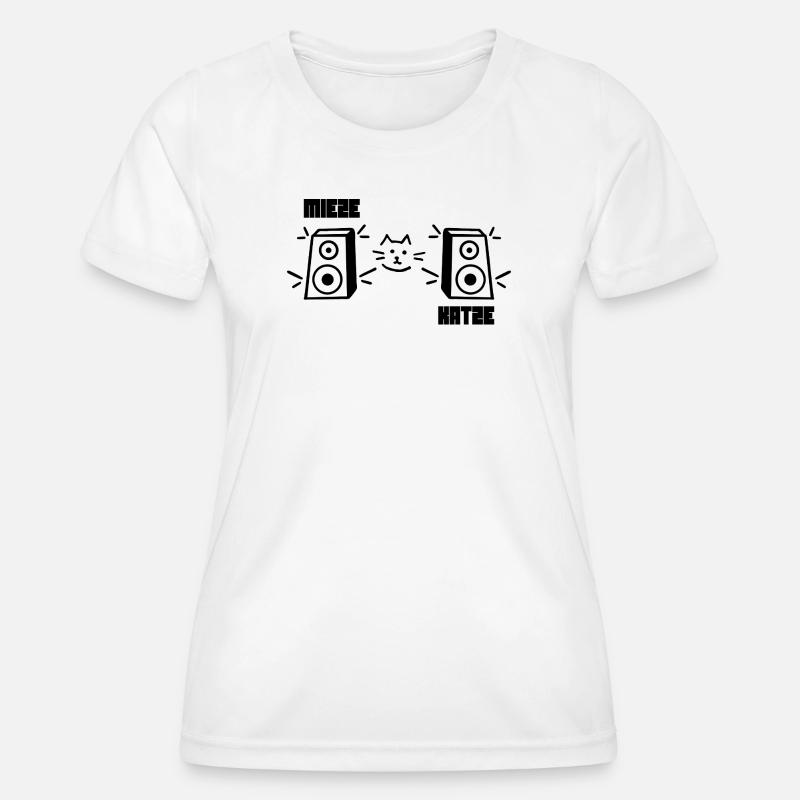 Kitty Cat Rave Techno - Women's Functional T-Shirt - white