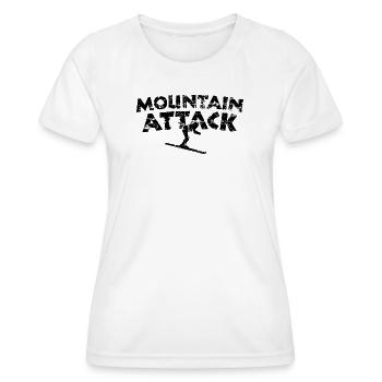 MOUNTAIN ATTACK Wintersport Ski Design (Black) - T-shirt sport Femme - blanc - Devant - AI Model Female 172 dark (172cm)