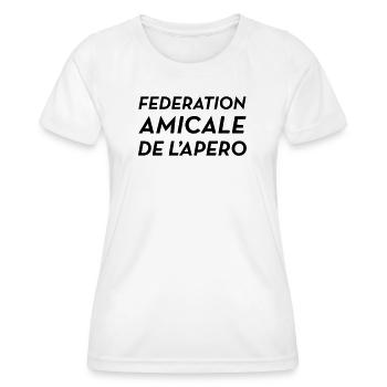 Fédération Amicale de l'Apéro - Frauen Funktions-T-Shirt - Weiß - Vorne - AI Model Female 172 dark (172cm)