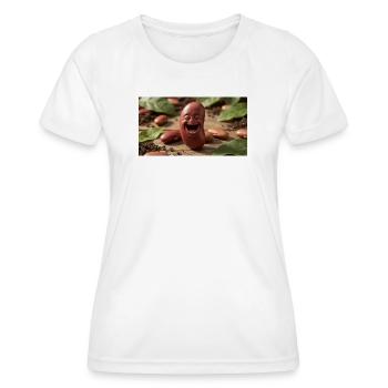 Haricot Rieur Poulet - T-shirt sport Femme - blanc - Devant - AI Model Female 172 dark (172cm)