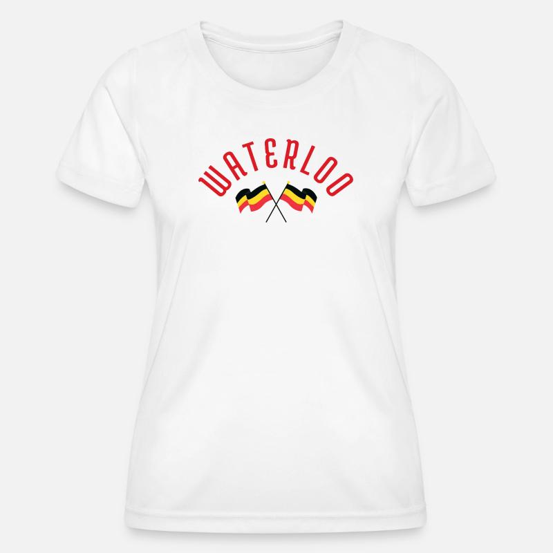 Waterloo Belgiska Flaggor - Women's Functional T-Shirt - white
