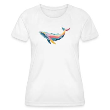 baleine, animal marin - T-shirt sport Femme - blanc - Devant - AI Model Female 172 dark (172cm)