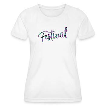 Festival - Frauen Funktions-T-Shirt - Weiß - Vorne - AI Model Female 172 dark (172cm)