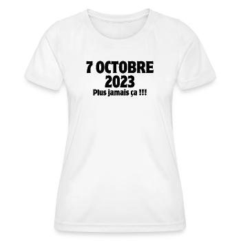 Israel, Horror, ich bin Jude - Frauen Funktions-T-Shirt - Weiß - Vorne - AI Model Female 172 dark (172cm)