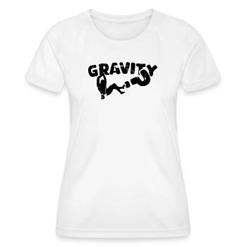 boulder klettern gravity Symbol Logo Training cup - Frauen Funktions-T-Shirt - Weiß - Vorne - AI Model Female 172 dark (172cm)