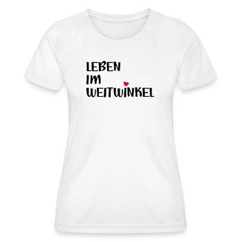LEBEN IM WEITWINKEL - SOLIDARITAET - Frauen Funktions-T-Shirt - Weiß - Vorne - AI Model Female 172 dark (172cm)