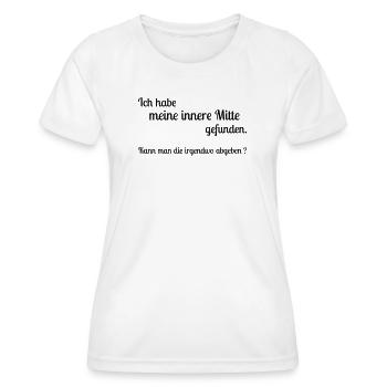 Inner center found - Women's Functional T-Shirt - white - Front - AI Model Female 172 dark (172cm)