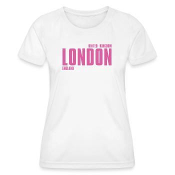 London – England Lyric Design - Frauen Funktions-T-Shirt - Weiß - Vorne - AI Model Female 172 dark (172cm)