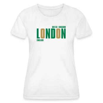 London – England Lyric Design - Frauen Funktions-T-Shirt - Weiß - Vorne - AI Model Female 172 dark (172cm)
