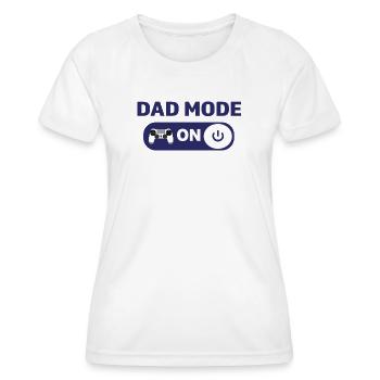 Mode papa activé – Strong Dad Life Design - T-shirt sport Femme - blanc - Devant - AI Model Female 172 dark (172cm)