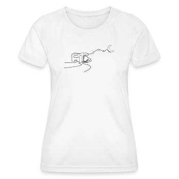 wohnmobil sterne mond - Frauen Funktions-T-Shirt - Weiß - Vorne - AI Model Female 172 dark (172cm)