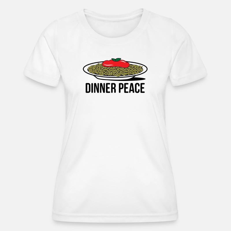 Pop Art spaghetti with tomato sauce  - Women's Functional T-Shirt - white