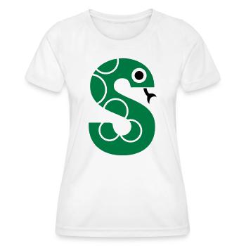 Lettre s - T-shirt sport Femme - blanc - Devant - AI Model Female 172 dark (172cm)