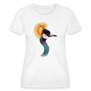grue de couronne esthétiquement dessinée - T-shirt sport Femme - blanc - Devant - AI Model Female 172 dark (172cm)