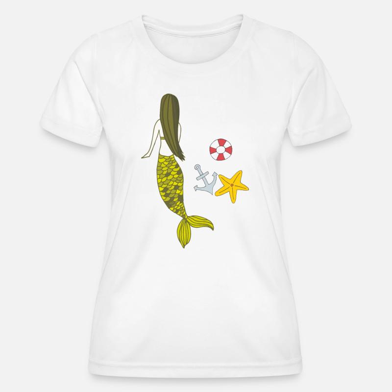 Mermaid Daylight Saving Time - Women's Functional T-Shirt - white