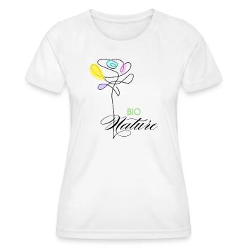 Colorful Organic Nature Flowers - Women's Functional T-Shirt - white - Front - AI Model Female 172 dark (172cm)