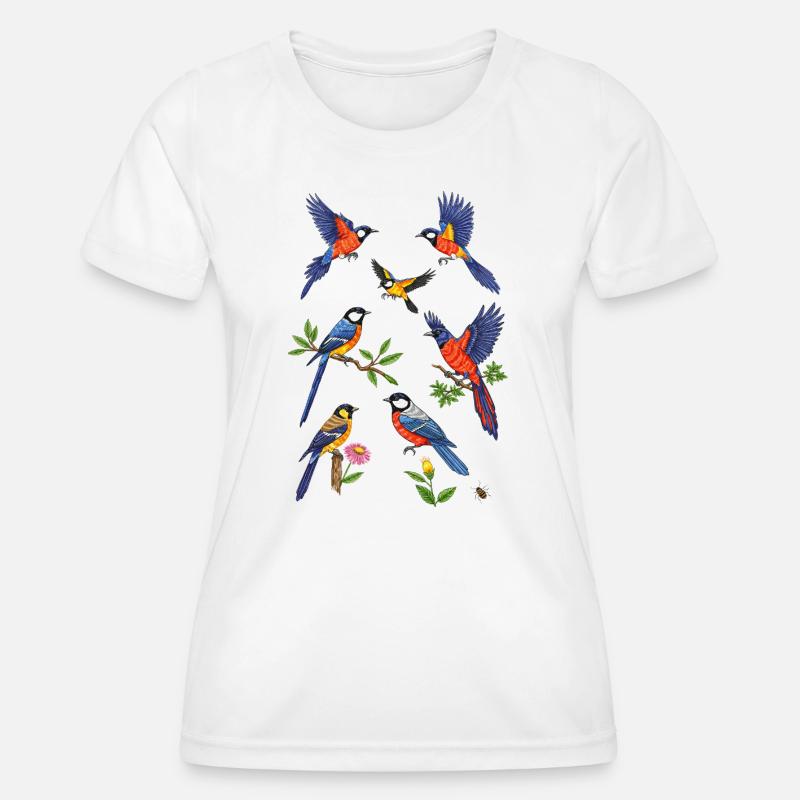 Vibrant Kingfisher Flight - Women's Functional T-Shirt - white