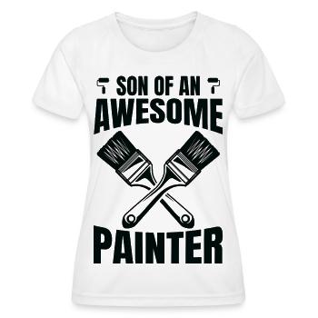 Fils Peintre - T-shirt sport Femme - blanc - Devant - AI Model Female 172 dark (172cm)