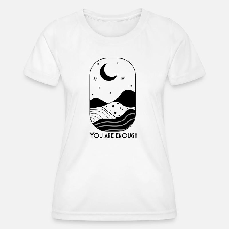 Moonlit Wave Silhouette - Women's Functional T-Shirt - white