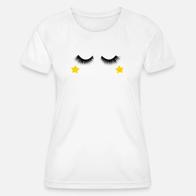 Eyelash Design - Women's Functional T-Shirt - white