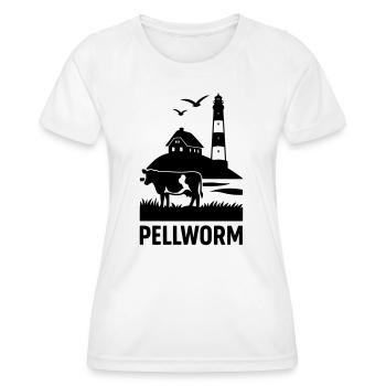 Insel Pellworm - Frauen Funktions-T-Shirt - Weiß - Vorne - AI Model Female 172 dark (172cm)