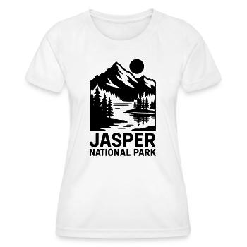 Parc national Jasper - T-shirt sport Femme - blanc - Devant - AI Model Female 172 dark (172cm)
