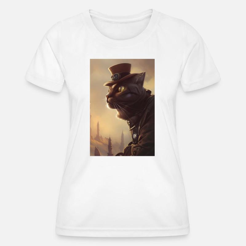 Mr cat - Women's Functional T-Shirt - white