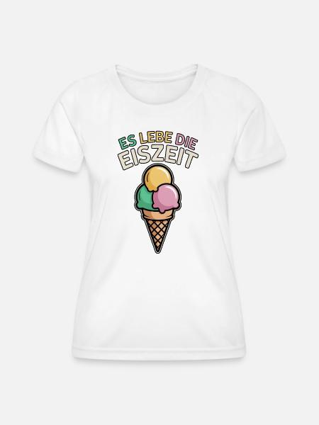 Es lebe die Eiszeit - eiscreme - Frauen Funktions-T-Shirt - Weiß