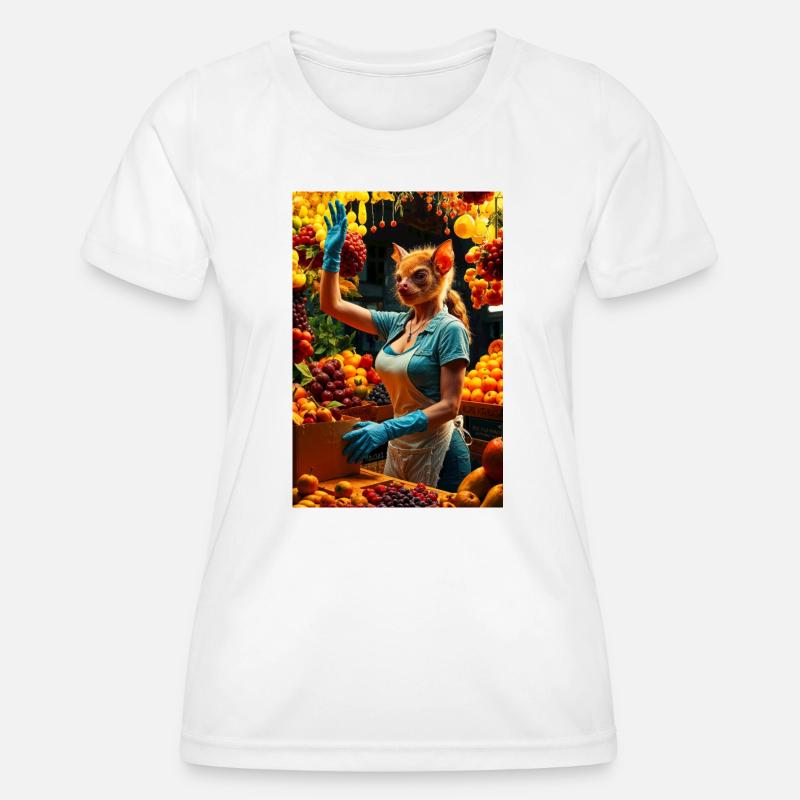 Humanoid Fruit Bat - Women's Functional T-Shirt - white