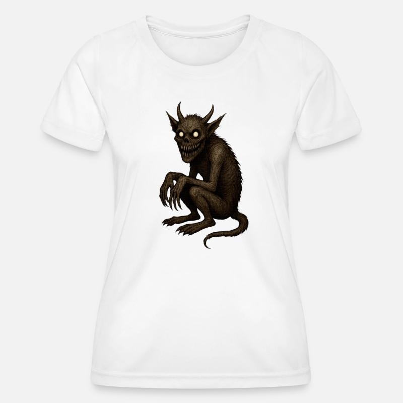Demonic Creature Artwork - Women's Functional T-Shirt - white