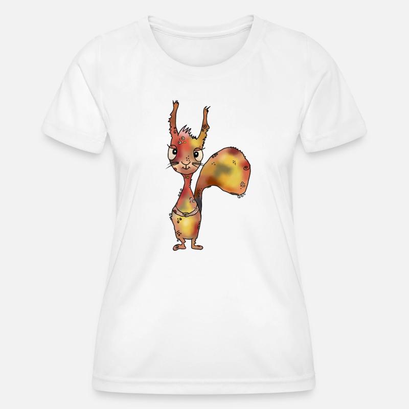 lustiges_Eichhoernchen - Women's Functional T-Shirt - white