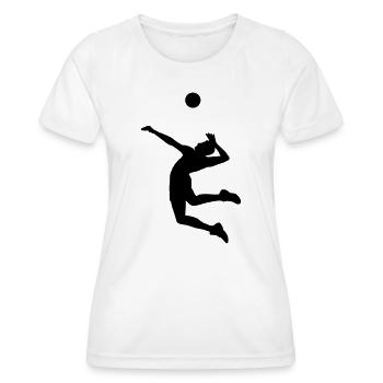 Volleyball - Frauen Funktions-T-Shirt - Weiß - Vorne - AI Model Female 172 dark (172cm)