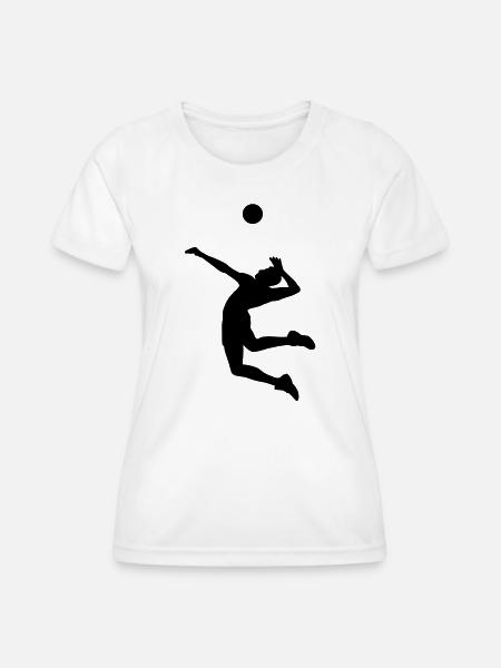 Volleyball - Frauen Funktions-T-Shirt - Weiß