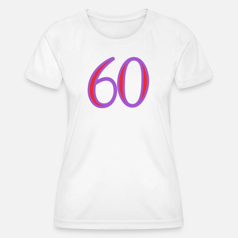 60. 60 YEARS - Women's Functional T-Shirt - white