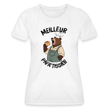 Bester Konditor Papa - Frauen Funktions-T-Shirt - Weiß - Vorne - AI Model Female 172 dark (172cm)