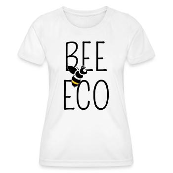 Abeille Engagée Transition Bio - T-shirt sport Femme - blanc - Devant - AI Model Female 172 dark (172cm)