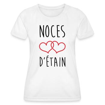 Pewter Wedding 10 Years Wedding - Women's Functional T-Shirt - white - Front - AI Model Female 172 dark (172cm)