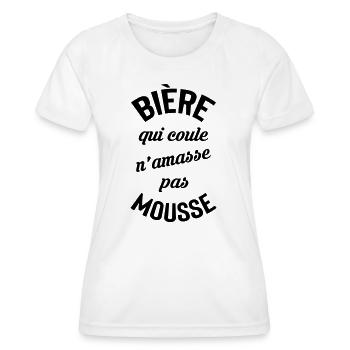 Rolling Beer bildet keinen Schaum - Frauen Funktions-T-Shirt - Weiß - Vorne - AI Model Female 172 dark (172cm)