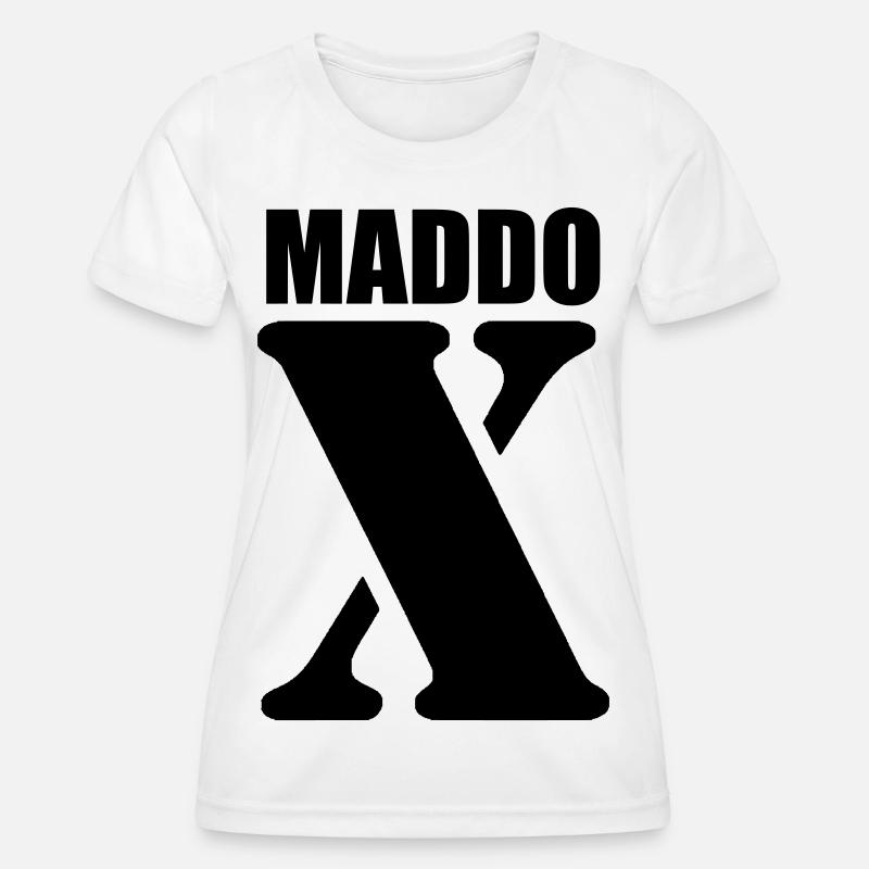 Maddox – First Name Design | Minimal Typography - Women's Functional T-Shirt - white