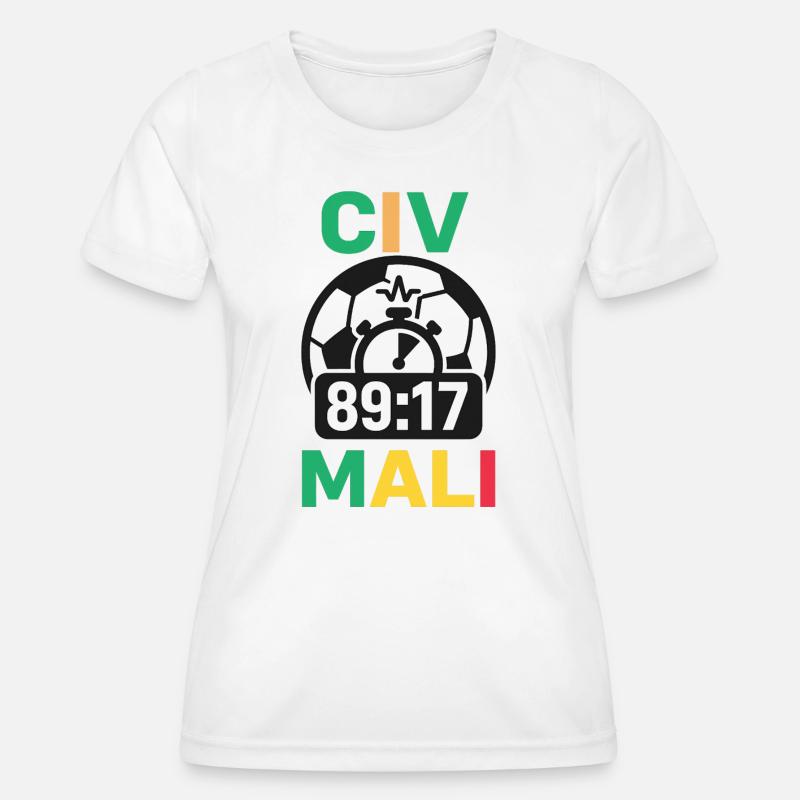 CIV vs Mali – 89:17 Too Late - Women's Functional T-Shirt - white