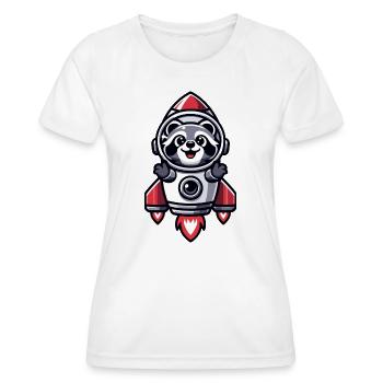 Rocket Raccoon : Le butineur cosmique - T-shirt sport Femme - blanc - Devant - AI Model Female 172 dark (172cm)